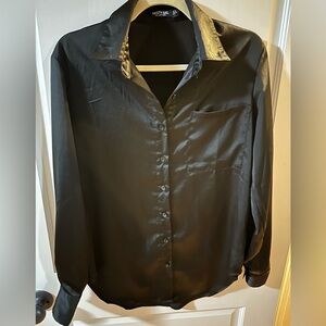 Nasty Gal | Satin Button Up | 2